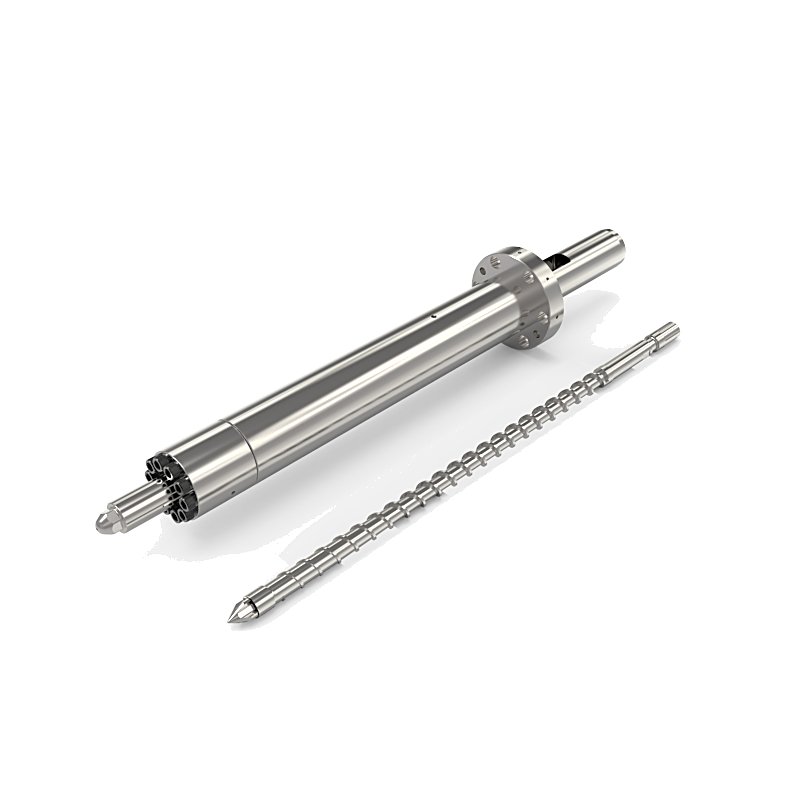Injection molding screw barrel