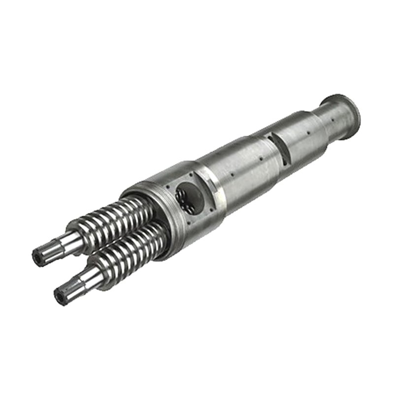 Conical twin screw barrel