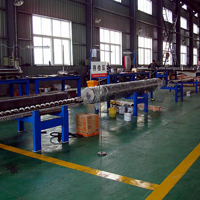 Xiwang screw barrel workshop - Barrel with valve ports, after machining