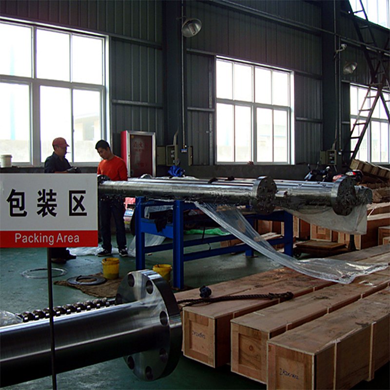 Xiwang screw barrel workshop - Conical twin set ready for packing